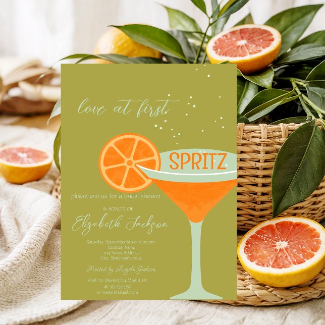 Convite Amor à Primeira Spritz Verde (Criador carregado)