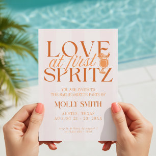 Convite Amor à Primeira Taça de Spritz na Despedida de Sol