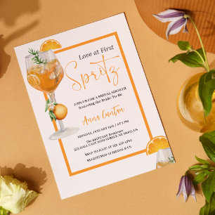 Convite Amor à Primeira Taça Festa de Noivado Cocktail Mod