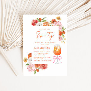 Convite Amor Ao Primeiro Chá de panela Floral Spritz