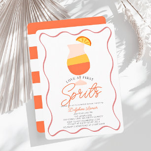 Convite Amor ao Primeiro Chá de panela Spritz Retro