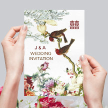 Amor Aves e Flores Chinesas Casamento ©