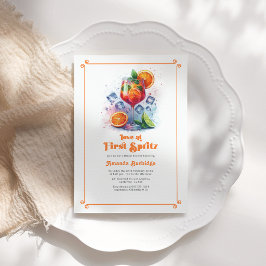 Convite Amor Chic à Primeira Taça de Spritz Chá de Noiva