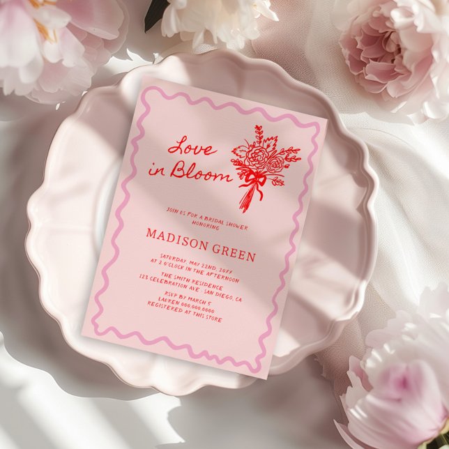 Convite Amor com Chá de panela Whimsical Bloom (Criador carregado)