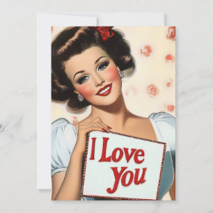Convite Amor com Pin-Up Retroativo
