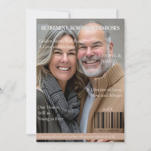 Convite Amor com Romance no Cobrir da Retirement Magazine