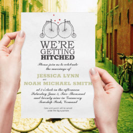 Convite Amor de Bicicleta Antiga