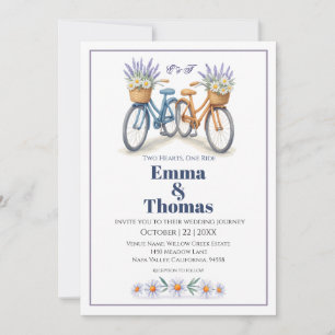 Convite Amor de Cottagecore Romântico Bicicleta
