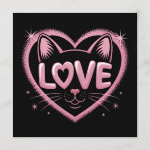 Convite Amor de Gato Brilhante