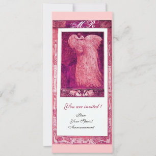 Convite AMOR DE NOIVA PAVÃO MONOGRAMA ,rosa vermelho branc