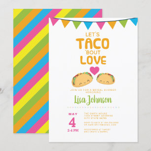 Convite Amor do ataque do Taco do fiesta//do chá de panel