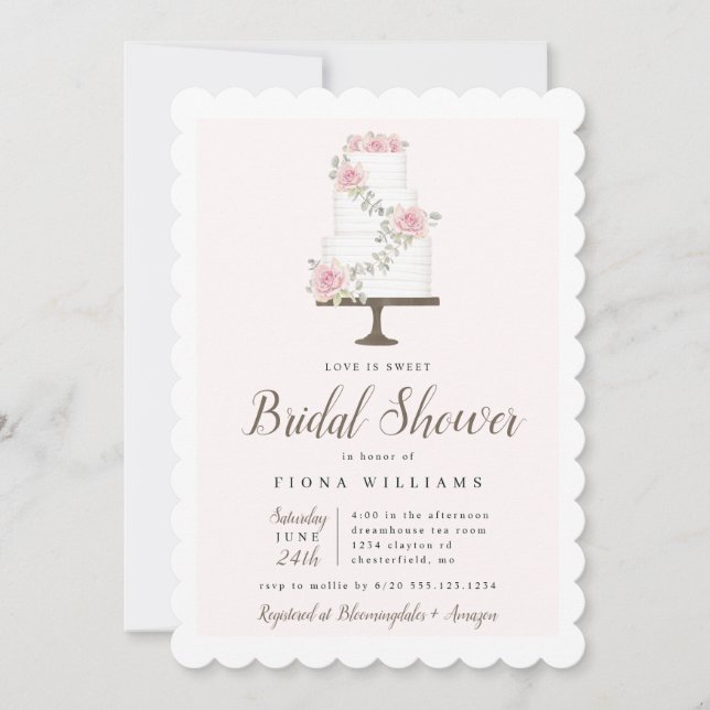 Convite Amor é Chá de panela de Bolo Doce (Frente)