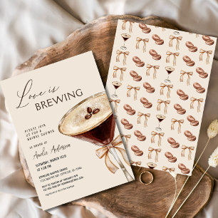 Convite Amor é Criar Chá de panela Espresso Martini
