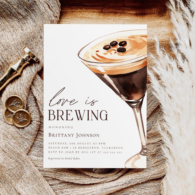 Convite Amor é Criar Chá de panela Espresso Martini (Criador carregado)