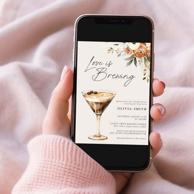 Convite Amor é Criar Chá de panela Espresso Martini (Criador carregado)