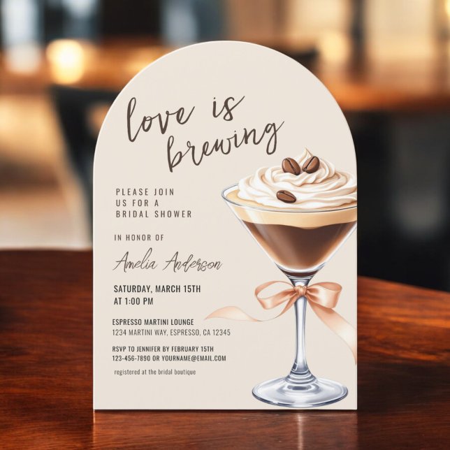 Convite Amor é Criar Chá de panela Espresso Martini (Criador carregado)