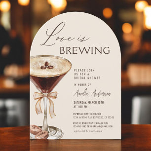 Convite Amor é Criar Chá de panela Espresso Martini