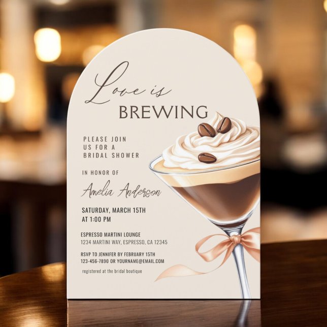 Convite Amor é Criar Chá de panela Espresso Martini (Criador carregado)