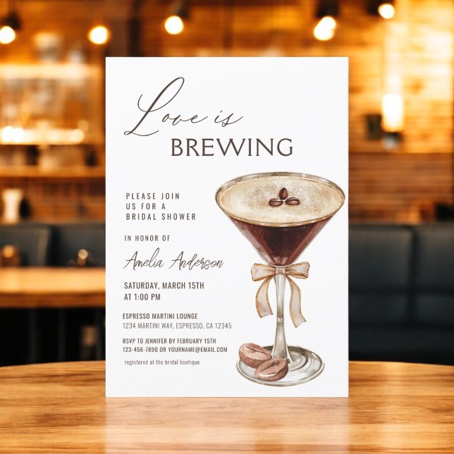 Convite Amor é Criar Chá de panela Espresso Martini (Criador carregado)
