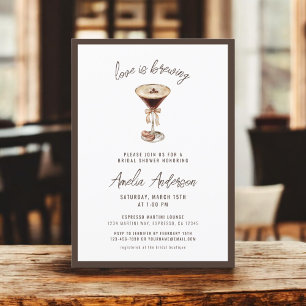 Convite Amor é Criar Chá de panela Espresso Martini
