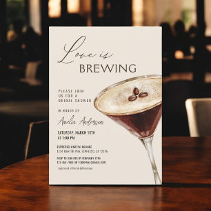 Convite Amor é Criar Chá de panela Espresso Martini