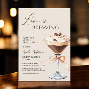 Convite Amor é Criar Chá de panela Espresso Martini