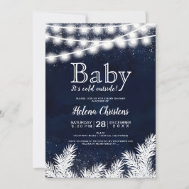 Convite Amor é frio fora da corda azul-pinho-claro