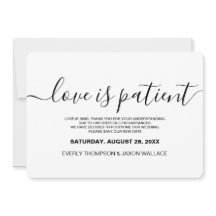 Amor é Patient Custom Photo Wedding Postponed