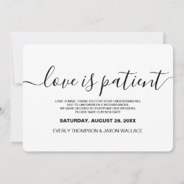 Convite Amor é Patient Custom Photo Wedding Postponed