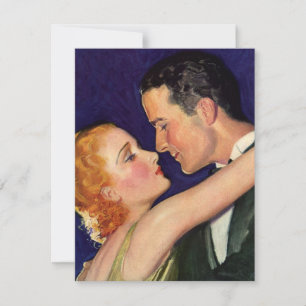 Convite Amor e Romance Vintage, Hollywood Salve a Data