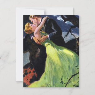 Convite Amor e Romance Vintage, Salve a Data