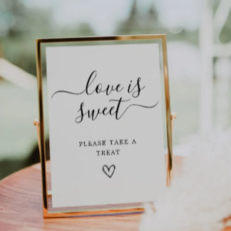 Convite Amor é Sinal Doce, Casamento Minimalista Imprimíve