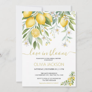 Convite Amor em Bloom   Chá de panela Lemon Blossom
