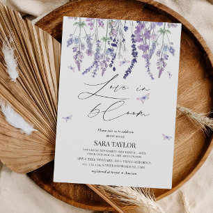 Convite Amor em Festa de Noivado de Flores Silvestres
