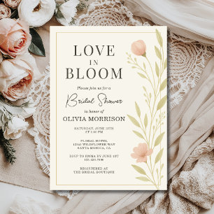 Convite Amor em Flor Elegante Floral Primavera 