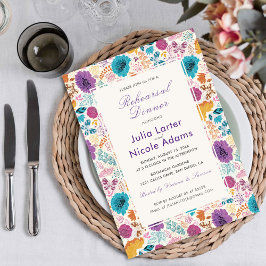 Convite Amor em Flor Romântico Rosa Roxo Casamento