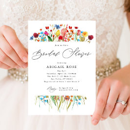 Convite Amor em Frame de Flor Selvagem de Chá de panela Bl