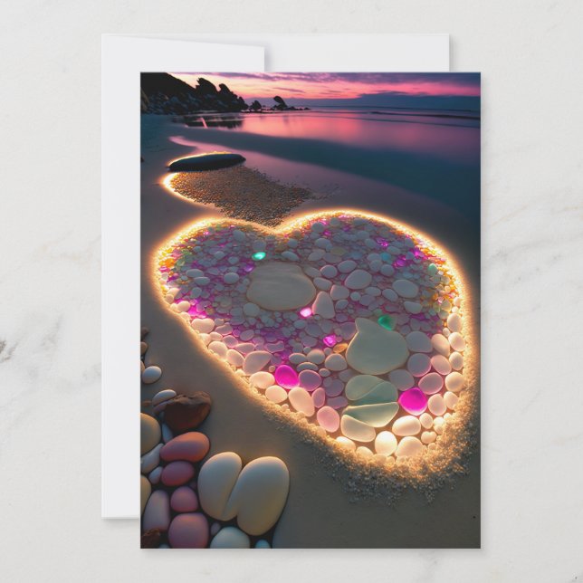 Convite Amor em Luz e Sombra: Casamento em Praia Dreamy (Frente)