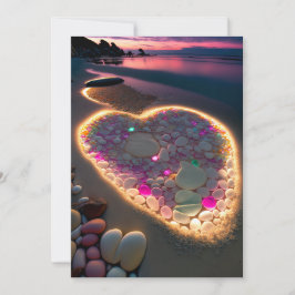 Convite Amor em Luz e Sombra: Casamento em Praia Dreamy