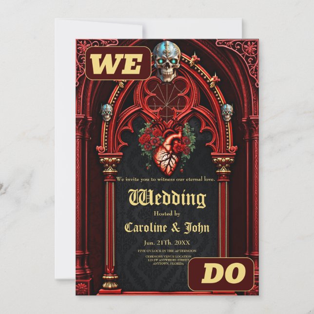 Convite Amor eterno à sombra dos rosas. (Frente)