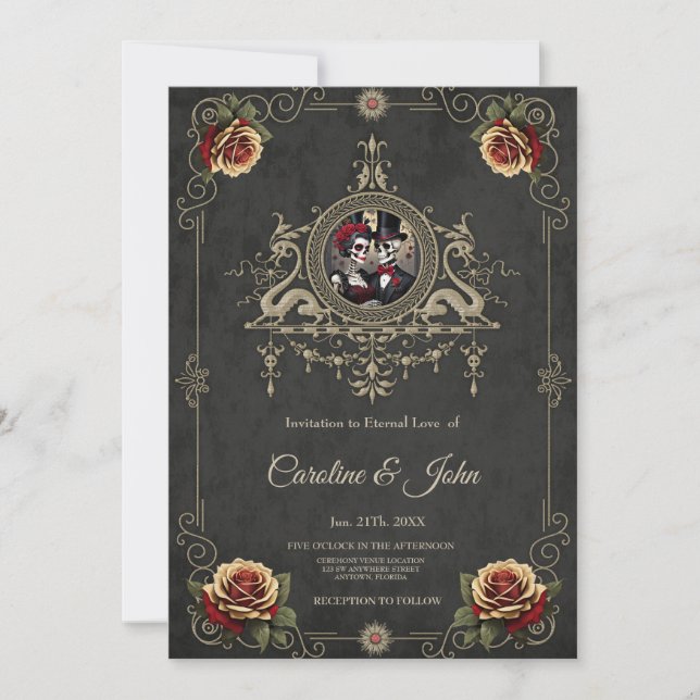 Convite Amor eterno na escuridão. (Frente)