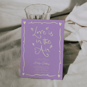 Convite Amor Excêntrico no Ar Chuveiro de Noiva Wisteria
