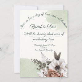 Convite Amor Floral Sage