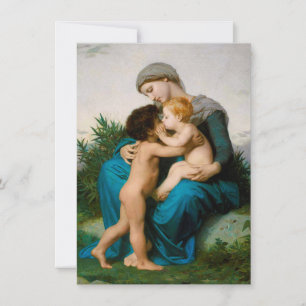 Convite Amor Fraternal, Mãe com Filhos por Bouguereau