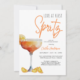 Convite Amor Laranja Moderno No Primeiro Chá de panela Spr