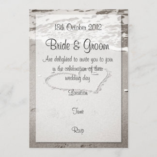 Convite Amor na costa (tom marrom)