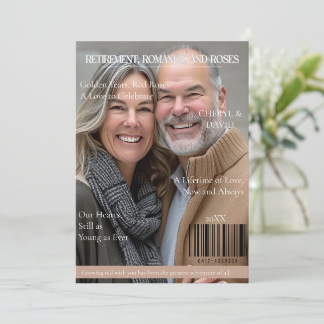 Convite Amor na Revista de Capa de Romance da Terceira Ida (Em pé/Frente)