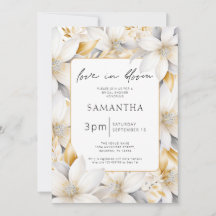 Amor No Bloom Floral Border Chá de panela