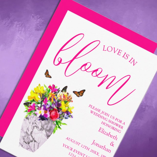 Convite Amor No Bloom Floral Chá de casamento (Criador carregado)