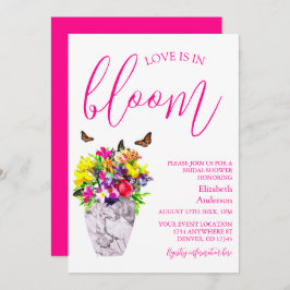 Convite Amor No Bloom Floral Chá de panela